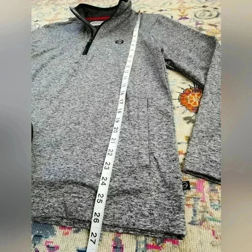 Frontier Supply Co Quarter Zip Pullover Heather Gray Athletic Top Size Small
